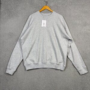 Gym Shark Sweater Mens Size Medium Gray Heathered Rest Day Essential Crew NWT